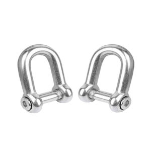 1/2PCS M4-M14 Stainless Steel Sailing Shackles Rigging Shackle Carabiner Hooks for Outdoor Camping Wirerope Chains Lifting