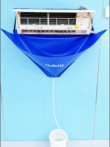 ผ้าใบล้างแอร์ ผ้าล้างแอร์ คุณภาพดี จุน้ำได้เยอะ มีท่อน้ำทิ้งในตัว ใช้ครอบล้างแอร์ ผ้าใบล้างแอร์ ผ้าครอบล้างแอร์