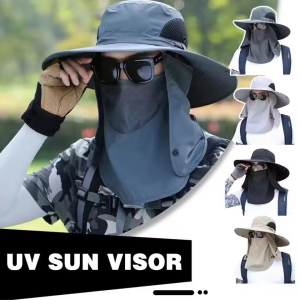 Outdoor Summer Fisherman Hat Men Women Shawl Breathable Sun UV Protection Mountaineering Hat Fishing Camping Hiking Leisure Hat