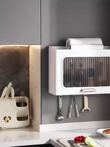 Wall Mounted Storage Bathroom&Kitchen Cabinet with Doors for BathroomKitchen Dinning Room