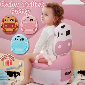 Baby Potty Training Cute Cartoon Cow Portable Folding Toilet Boy Girl Anti-slip Toilet Seat
