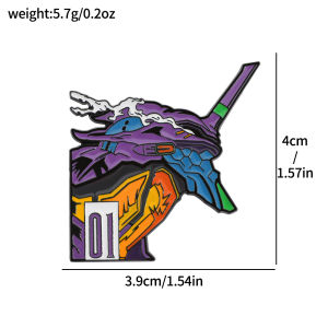 Bandai | Anime Mecha Warrior Enamel Pins Cartoon Robot Head & Character Lapel Brooches Collectible Metal Badges for Backpacks