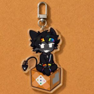 Bandai | Un Stable Universe Chibi Acrylic Keychain SMP Parrot ClownPierce FlameFrag Character Bag Charm Backpack Pendant Gamer Fan Gift