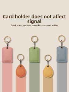 Protective Card Holder Keychain Water Drop Rectangle