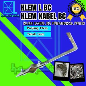 Klem kabel BC penangkal petir Isi 10pcs Klem L BC  Klem Grounding