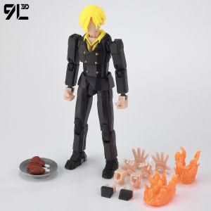 Bandai | 9L3D Pirate Cook Orange Hair Pirate Girl  Staff Warrior Archaeologist Lady Reindeer Pirate Doctor Collectible Figure Dummy13 Toy