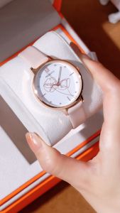 REBIRTH Jam Tangan Wanita Kecil Elegan Original Anti Air Panggilan Bunga Anggun Mode Tali Kulit Tahan Air Jam Tangan Cewek