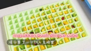 M-Mall 60/96 Grids Food Grade Silicone Ice Tray Fruit Ice Cube Maker DIY Creative Square Ice Cube Mold 冰块模