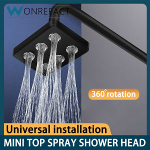 Universal High Water Pressure Shower Head Water Flow Mini Shower Head Bathroom 360° Rotating Top Spray Water Saving Pressurized Design HDB BTO