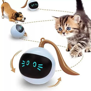 Interactive Cat Toy for Indoor Cats Automatic Cat Ball Toy Self-Rolling Cat Toy Self-Rotating Pet Exercise Ball USB Rechargeable Cat Toy Kitten Toy