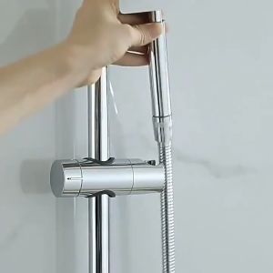 Bracket Shower Holder Tiang Kamar Mandi Holder Shower 360 Derajat Dapat Diatur Clamp Holder