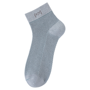 Miiow | Mens Mid-Calf Thin Breathable Mesh Socks Anti-Odor Cotton Polyester Blend Summer Socks Cat Man Socks Airy Footwear Protection