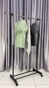 ORANGE Stand Hanger Single DGYJ-1 Rak Gantungan Jemuran Baju Pakaian Roda 4 Hanger Rack Stainless
