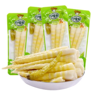 Pepper Shoots Tip Bamboo Shoots Small Package Crispy Bamboo Shoots Slices Oil Spicy Dried Bamboo Shoots Sour Bamboo Shoots Net Red Casual Snacks