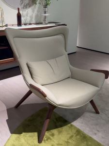 New Chinese Style Modern Reception Casual Chair Three-Piece Set Combination Sofa Chair Balcony Genuine Leather Recliner