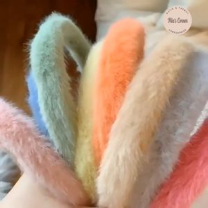 Băng đô cài tóc lông nhung mềm mại đáng yêu