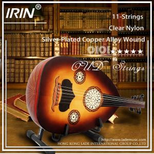 IRIN | IRIN 12-Course Oud Strings Clear Nylon & Silver-Plated Copper Alloy for Turkish/Arabic Lute Professional Oud Replacement Set