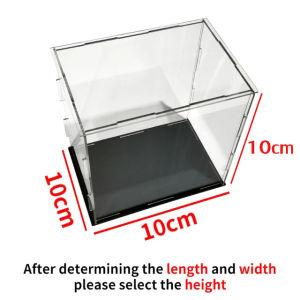 Acrylic Display Case Box Showcase Clear Countertop Box Dustproof Storage Box Protection Cube Collectibles Model Toy Show Box