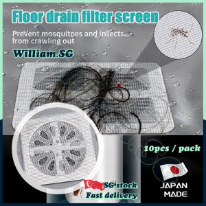 🌵SG stock🌵 10pcs/pack Floor drain filter / Self-adhesive toilet bathroom disposable filter / Anti-blocking floor drain sticker / Shower drain hair catcher
