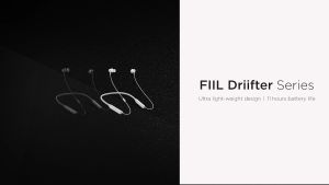 FIIL Official Driifter (Clearance) Neckband Earphones English Version with Environmental Noising Cancallation ENC Intelligent Magnetic Design Music Stopping Function and lightweight foldable with Built-in Microphone
