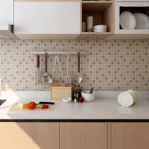 Khảm Dán Tường Nhà Bếp Chống Cháy Chống Thấm Nước Tự Dính Không Mùi Chịu Nhiệt Độ Cao Phòng Tắm Ban Công Giấy Dán Tường Pvc