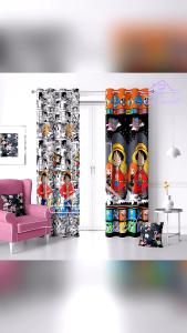 Curtain Canadian Premium Quality Cotton Durable 1Pcs Window Curtain Retro Comic Book Icons Humor Icons Cartoon