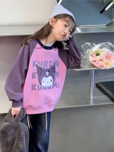 WANDER เสื้อผ้าเด็กผญ เสื้อแขนยาวเด็กผญ ลายการ์ตูนสุดน่ารัก เสื้อเชิ้ตแขนยาวผ้าฟลีซให้ความอบอุ่นสำหรับเด็กผู้หญิง 231211