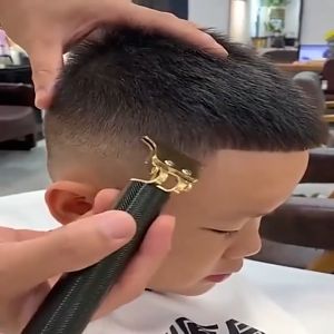 Professional Hair Clipper Buddha Electric Hair Trimmer Barber Hair Cutting Machine USB Rechargeable Baldheaded Beard Trimmer For Men Black