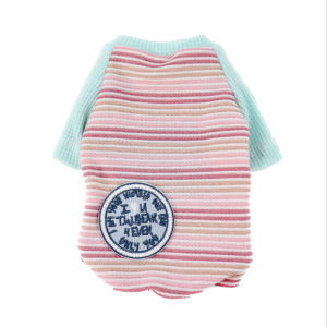 Pet Winter Clothes Marzis Bichon Teddy Small Dog Puppy Striped Waffle Pattern Dog Clothes Warm Cozy Pet Apparel for Dogs