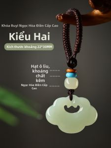 HUAKAIYUNDUO | Charm Khóa Chìa Khóa Ngọc Bích Bình An & May Mắn