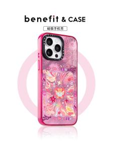Benefit Girlish Pink Lucky Carp Little Bear 17 Magnetic Absorption Iceberg Pattern Phone Case for iPhone 16 pro Max Apple 15 pro