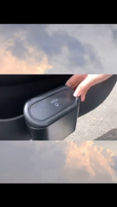 Odorless Car Trash Can With Lid Garbage Dustbin 1L Cup Holder Rubbish Bin Auto Storage Organizers For Car Home Office Desktop