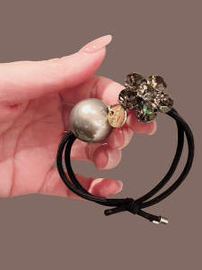 Elegant Pearl Hair Ties for Women High Elasticity Hair Bands Business Casual Hair Accessories Long Hair Styling Hair Bands