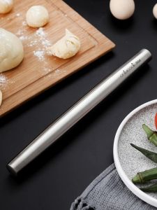 Roller Gulungan Stainless Steel 304 Food Grade Ratakan Adonan Kue Donat Kulit Dimsum Lumpia Rolling Pastry Baking Tools