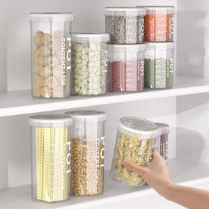 2/4PCS Grain Sealed Cans With Tick Marks Kitchen Grain Spice Storage Jar Refrigerator Organizer Fresh keep Tank Sealed Container