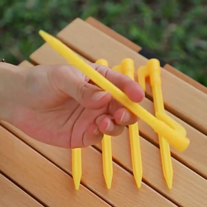 10PCS 14.7*2.4*1CM Pasak Tenda Ramah lingkungan PP Pasak Buat Tenda Reusable