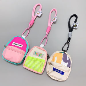 Cute Portable Mini Bag Durable Data Cable Earphone Storage Pouch Handy Handy Short Rope Anti-Loss Mobile Phone Accessory