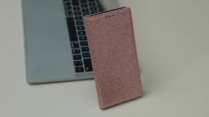 Ốp Điện Thoại Bằng Da Lấp Lánh Samsung Galaxy Z Flip 8/7E/7/6/5/4 Có Ngăn Đựng Thẻ Dạng Ví Bảo Vệ Chống Sốc