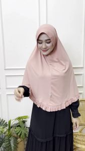 ABINA Moslemwear Kerudung Hijab Syari Jersey REMPEL XL BERGO JILBAB Model Instan Bisa COD