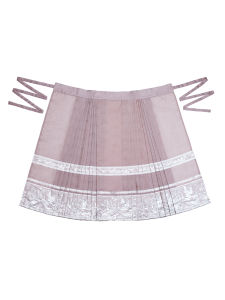 Pink Silver Embroidered Hanfu Style Half Skirt High Waist Straight Body Spring Summer New Chinese National Style Womens Fashion