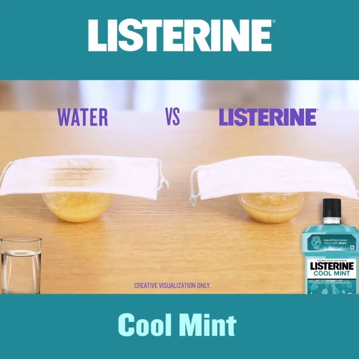 Listerine Cool Mint Mouthwash 250ml - For Oral Care, Fresh Breath, Kill 99.9% of germs that cause bad breath, Plaque and Gum problems, Toothbrush Routine, Use with Toothpaste