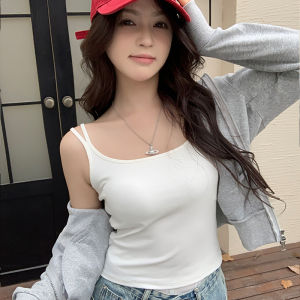 Slimming High Elasticity Summer Tank Top Womens Fashionable Versatile Book Special Machine Underarm Coverage Built-in Pad