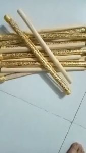 khung treo ảnh 2 đầu dài 60cm ống sáo gỗ quấn thừng treo tranh ảnh