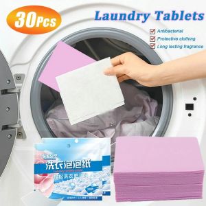 Laundry Bubble Paper Machine Wash Strong Decontamination Laundry Tablets Eco-Friendly Color Protection Fragrance Laundry Tablets Detergent