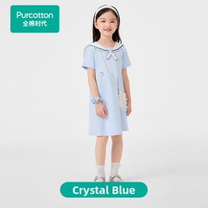 Purcotton | Cotton Breathable Cool Feeling Flounce Princess Dress Summer New
