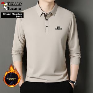 TUCANO | Fleece Thickened Business Casual Pique Polo Shirt