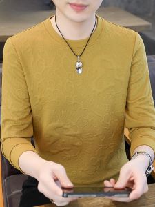 HENGYUANXIANG | Hengyuanxiang Long Sleeve Round Neck T-Shirt Mens Casual Base Shirt Spring Autumn Dragon Pattern Sweatshirt Fashionable Urban Style