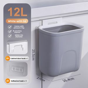 Vilscijon | Wall-mounted Kitchen Trash Bin with Lid