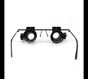 LED Double Eye Mirror Magnifying Glass for Jewelry Repair Wearing Portable Jewelry Enlarging Lens for Small Parts Inspection