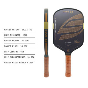 SLK Co-Branded Pickleball Paddle 5th Gen Boom Skull Head Upgraded EPP Core T700 Carbon Fiber 16mm USAPA Approved